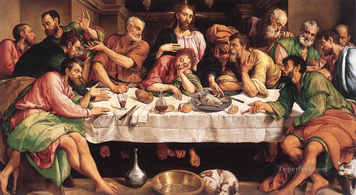 La Cène religieuse Jacopo Bassano Religieuse Christianisme Peintures à l'huile